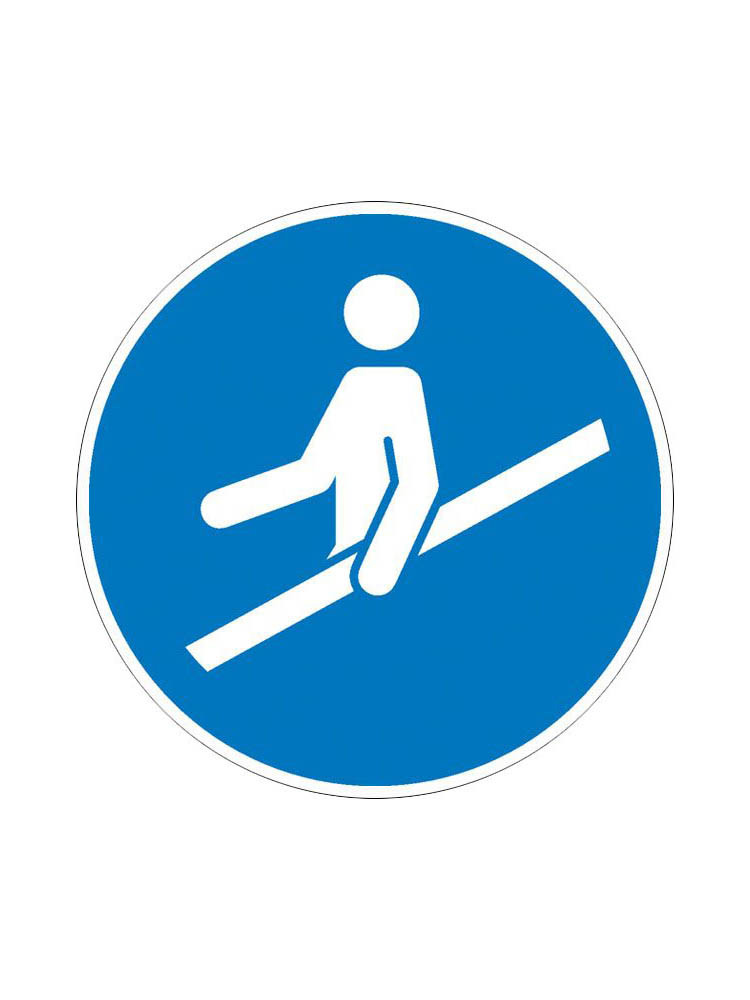 KRAUSE HWS Gebotsschild Handlauf benutzen  30 mm