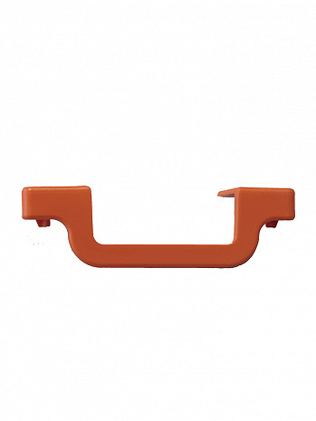 KRAUSE MONTO Stufenabschlusskappe - Anbringung: Links | Stufentiefe: 80 mm | Passend für Solidy | Farbe: Orange