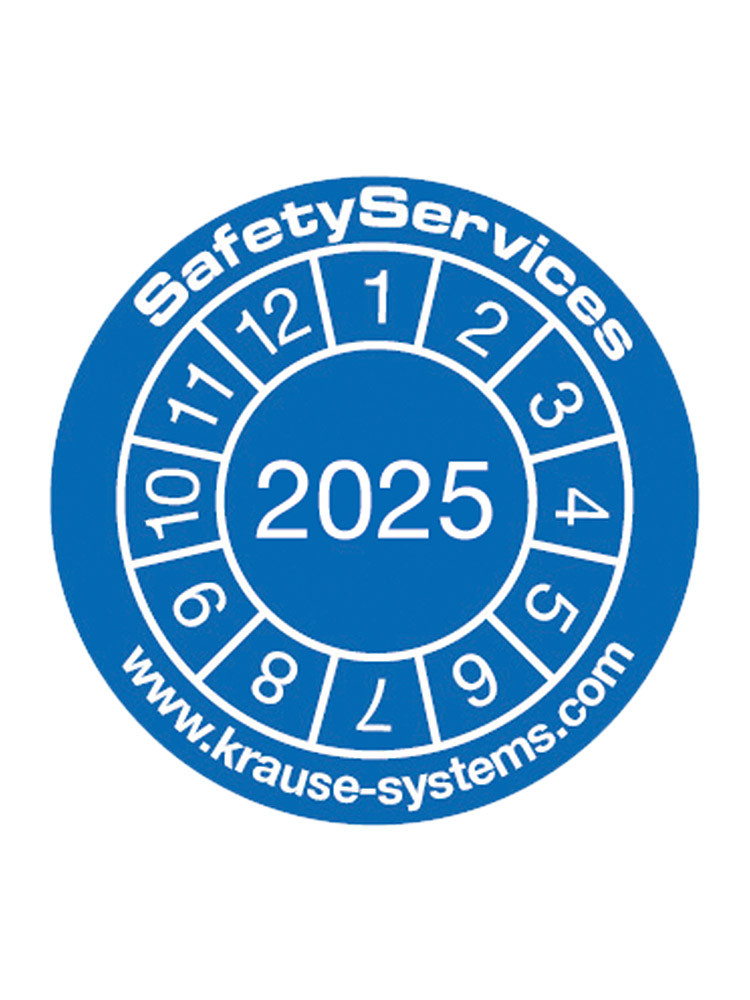 KRAUSE Jahres-Prüfplakette - 20 Stück - Jahreszahl: 2025