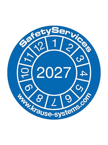 KRAUSE Jahres-Prüfplakette - 20 Stück - Jahreszahl: 2027