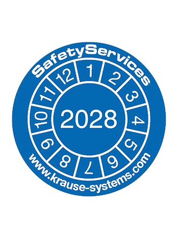 KRAUSE Jahres-Prüfplakette - 20 Stück - Jahreszahl: 2028