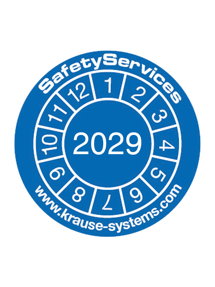 KRAUSE Jahres-Prüfplakette - 20 Stück - Jahreszahl: 2029