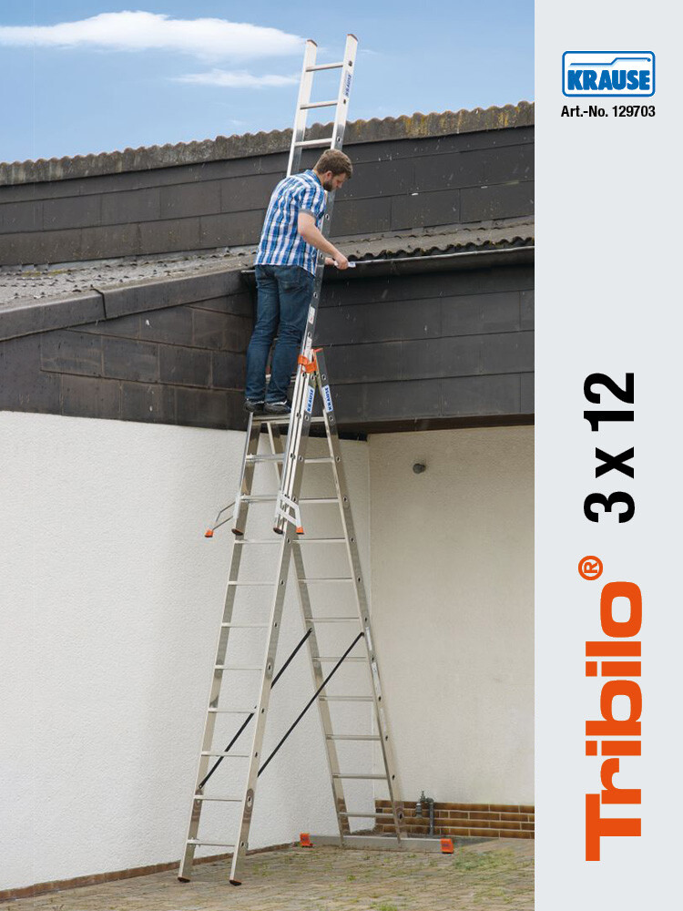KRAUSE MONTO Tribilo Vielzweckleiter 3x12 Sprossen