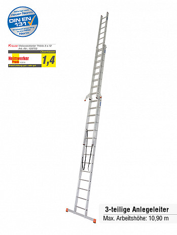 KRAUSE MONTO Tribilo Vielzweckleiter 3x14 inkl. Tritt/Ablage | TRBS-konform