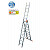 KRAUSE MONTO Tribilo Vielzweckleiter 3x8 Sprossen mit Treppenfunktion