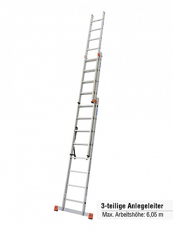 KRAUSE MONTO Tribilo Vielzweckleiter 3x8 Sprossen mit Treppenfunktion