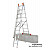 KRAUSE MONTO Tribilo Vielzweckleiter 3x8 Sprossen mit Treppenfunktion