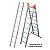 KRAUSE MONTO Tribilo Vielzweckleiter 3x8 Sprossen mit Treppenfunktion