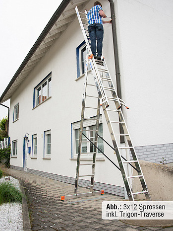 KRAUSE MONTO Tribilo Vielzweckleiter 3x8 Sprossen mit Treppenfunktion