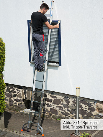 KRAUSE MONTO Tribilo Vielzweckleiter 3x8 Sprossen mit Treppenfunktion