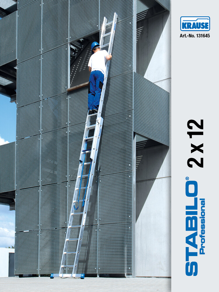 KRAUSE STABILO Mehrzweckleiter / 2x12 Sprossen/Stufen - gemäß TRBS 2121-2