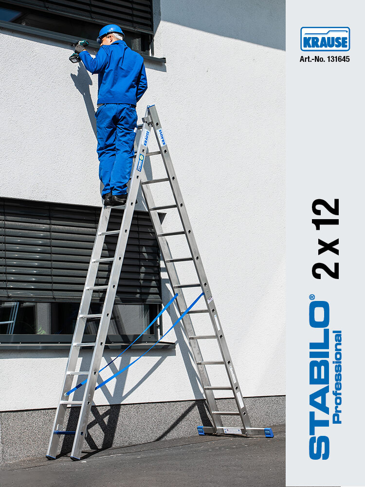 KRAUSE STABILO Mehrzweckleiter / 2x12 Sprossen/Stufen - gemäß TRBS 2121-2