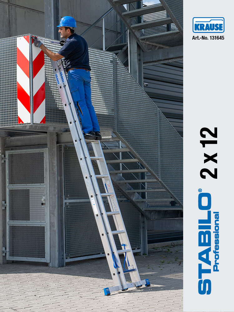KRAUSE STABILO Mehrzweckleiter / 2x12 Sprossen/Stufen - gemäß TRBS 2121-2
