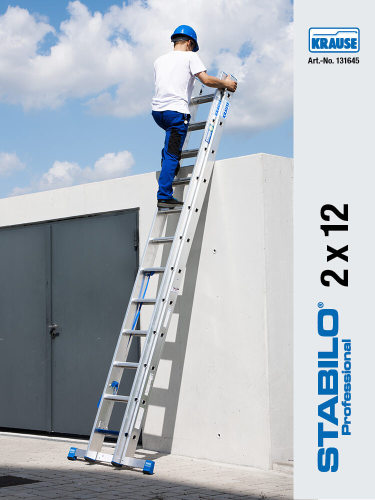 KRAUSE STABILO Mehrzweckleiter / 2x12 Sprossen/Stufen - gemäß TRBS 2121-2