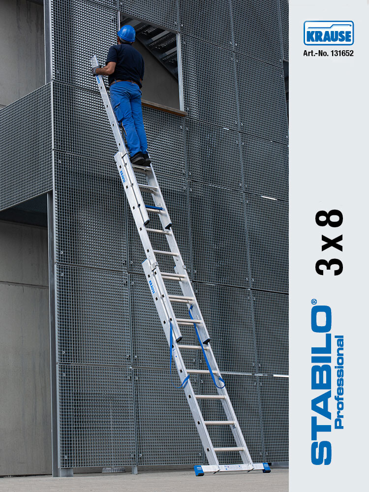 KRAUSE STABILO Vielzweckleiter / 3x8 Sprossen/Stufen | TRBS-konform