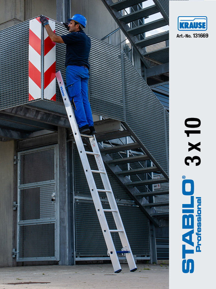 KRAUSE STABILO Vielzweckleiter / 3x10 Sprossen/Stufen | TRBS-konform