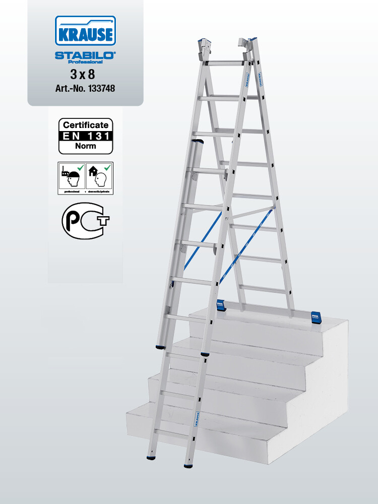 KRAUSE STABILO Vielzweckleiter 3x8 Sprossen