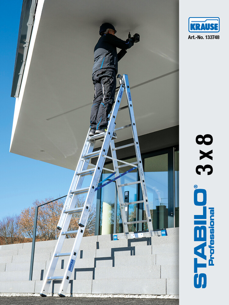 KRAUSE STABILO Vielzweckleiter 3x8 Sprossen