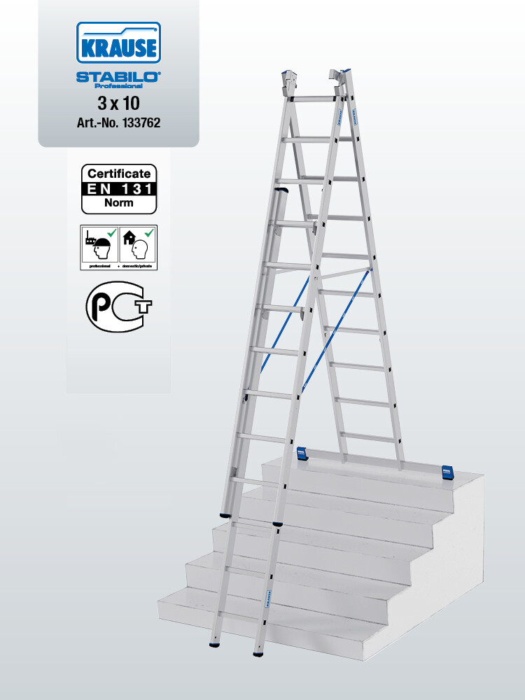 KRAUSE STABILO Vielzweckleiter 3x10 Sprossen