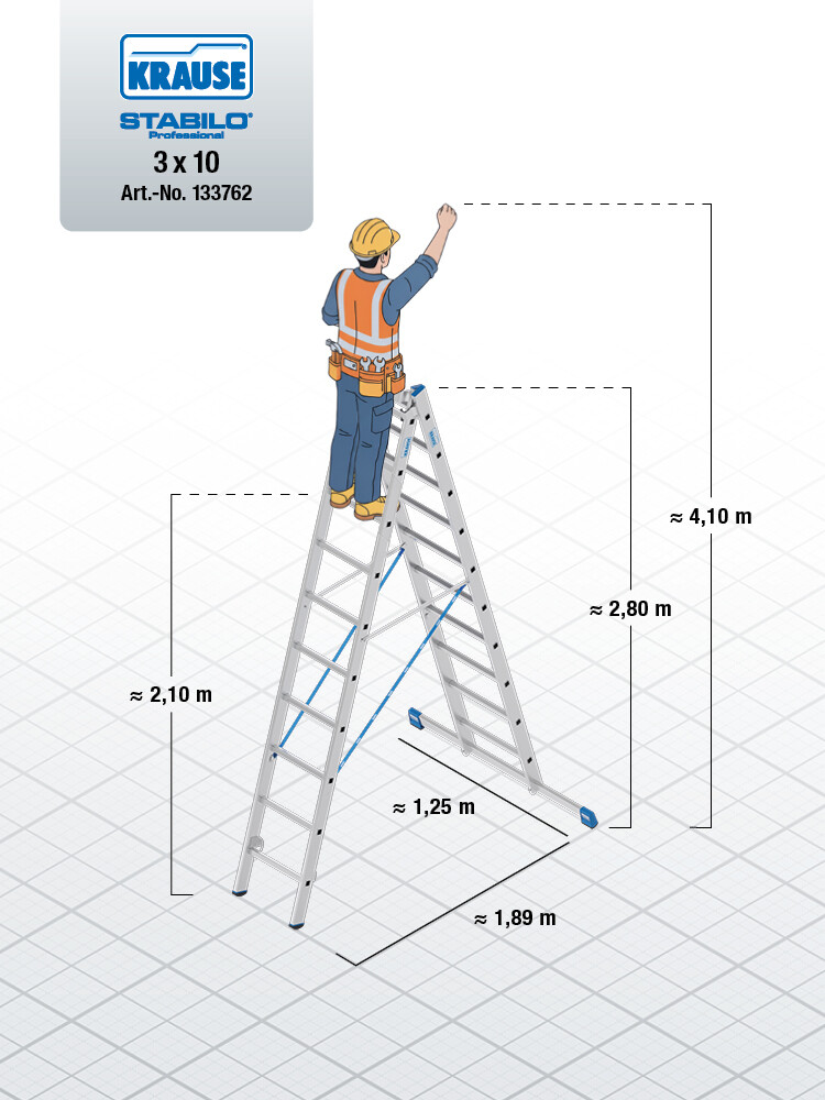 KRAUSE STABILO Vielzweckleiter 3x10 Sprossen