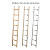 KRAUSE Dachleiter Alu-Holz / Länge: 2,25 m / 8 Sprossen