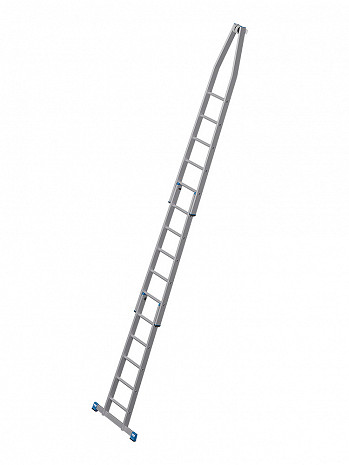 KRAUSE STABILO Glasreinigerleiter / 3-teiliges Set mit 15 Sprossen
