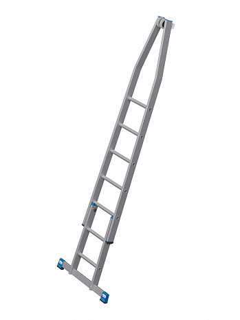 KRAUSE STABILO Glasreinigerleiter / 2-teiliges Set mit 7 Sprossen