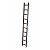 KRAUSE Kaminkehrerleiter Braun / Länge 2,80 m / 10 Sprossen
