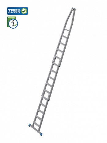 KRAUSE STABILO Stufen-Glasreinigerleiter / 3-teiliges Set mit 14 Stufen / gemäß TRBS 2121-2
