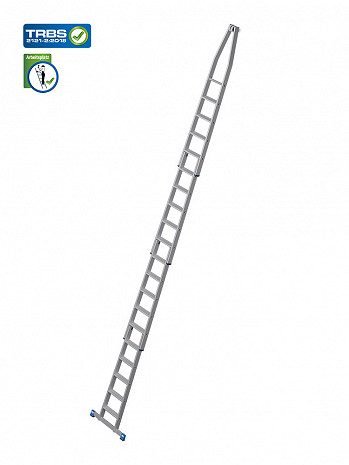 KRAUSE STABILO Glasreinigerleiter mit R13-Stufen / 4-teiliges Set mit 19 Stufen / gemäß TRBS 2121-2