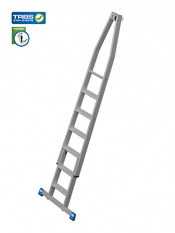 KRAUSE STABILO Glasreinigerleiter mit R13-Stufen / 2-teiliges Set mit 6 Stufen / gemäß TRBS 2121-2