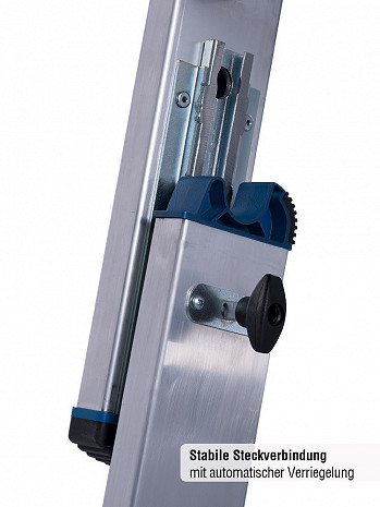 KRAUSE STABILO Glasreinigerleiter mit R13-Stufen / 4-teiliges Set mit 16 Stufen / gemäß TRBS 2121-2