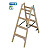 KRAUSE STABILO Holz-Stehleiter beidseitig begehbar / 2x4 Stufen/Sprossen - gemäß TRBS 2121-2
