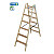 KRAUSE STABILO Holz-Stehleiter beidseitig begehbar / 2x6 Stufen/Sprossen - gemäß TRBS 2121-2