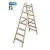 KRAUSE Stufen-Holzleiter 2x7 Stufen / gemäß TRBS 2121-2 KRAUSE Stufen-Holzleiter 2x7 Stufen / gemäß TRBS 2121-2