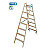 KRAUSE STABILO Holz-Stehleiter beidseitig begehbar / 2x7 Stufen/Sprossen - gemäß TRBS 2121-2