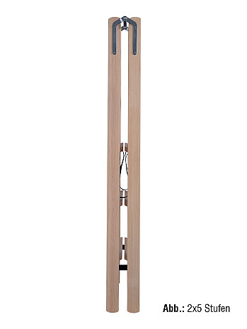 KRAUSE STABILO Holz-Stehleiter beidseitig begehbar / 2x4 Stufen/Sprossen - gemäß TRBS 2121-2