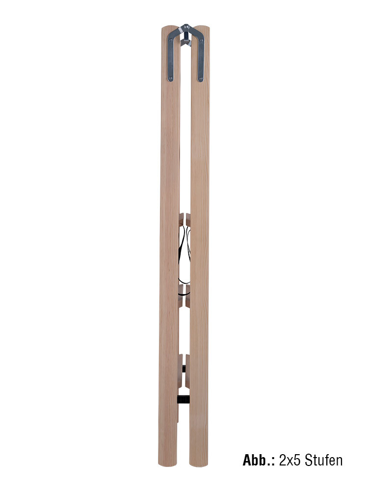 KRAUSE STABILO Holz-Stehleiter beidseitig begehbar / 2x4 Stufen/Sprossen - gemäß TRBS 2121-2