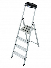 KRAUSE MONTO Leiter Safety Haushaltsleiter Stehleiter 4 Stufen