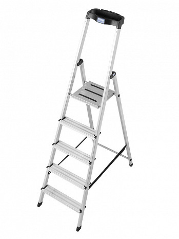 KRAUSE MONTO Leiter Safety Haushaltsleiter Stehleiter 5 Stufen
