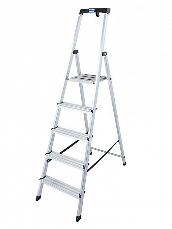 KRAUSE MONTO Leiter Safety Haushaltsleiter Stehleiter 5 Stufen
