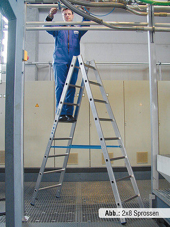 KRAUSE STABILO Sprossen-Doppelleiter 2x8