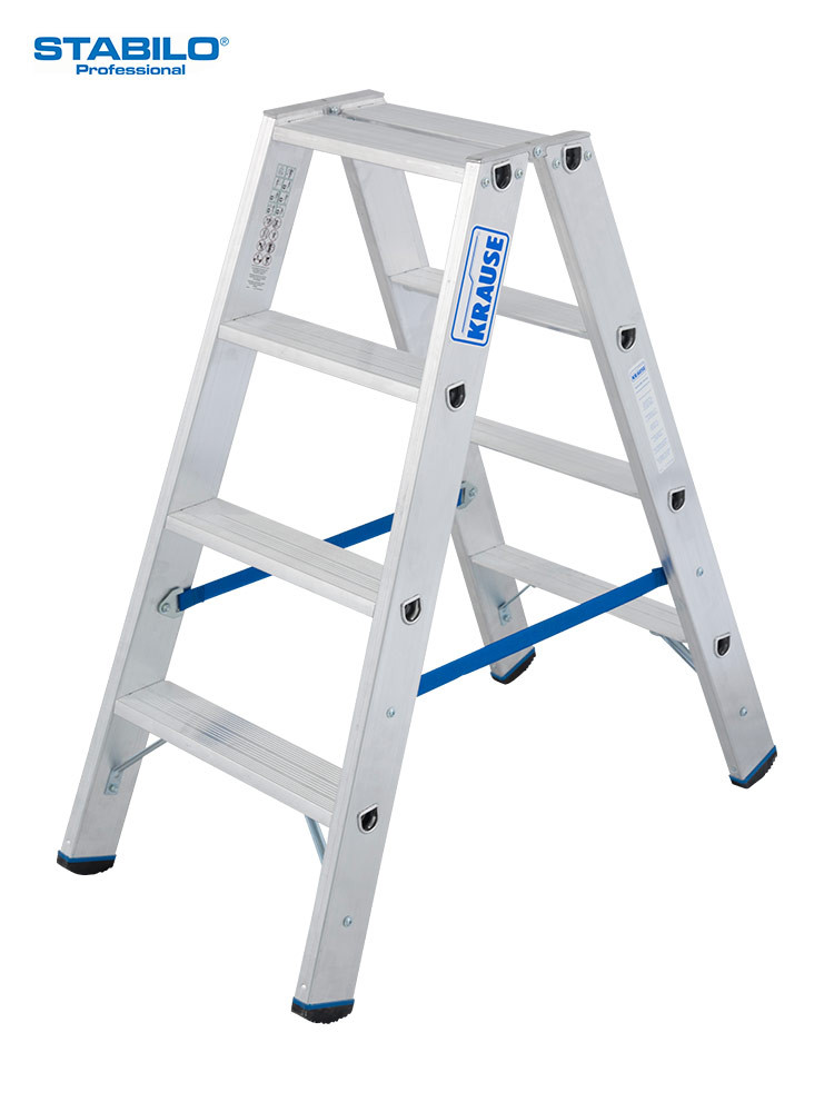 KRAUSE STABILO Stufen-Doppelleiter / 2x4 Stufen / gemäß TRBS 2121-2