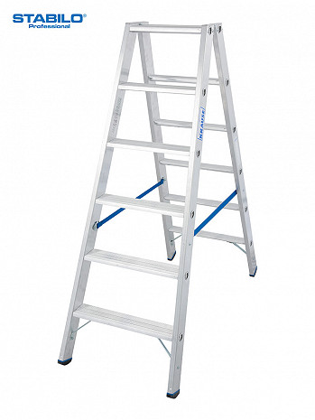 KRAUSE STABILO Stufen-Doppelleiter / 2x6 Stufen / gemäß TRBS 2121-2