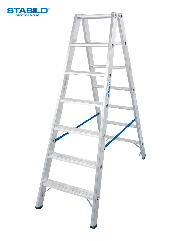 KRAUSE STABILO Stufen-Doppelleiter / 2x7 Stufen / gemäß TRBS 2121-2