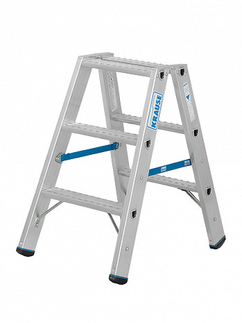 KRAUSE STABILO Doppelleiter mit R13-Stufen / 2x3 Stufen R13 / gemäß TRBS 2121-2