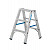 KRAUSE STABILO Doppelleiter mit R13-Stufen / 2x3 Stufen R13 / gemäß TRBS 2121-2