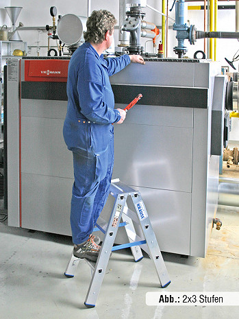 KRAUSE STABILO Stufen-Doppelleiter / 2x6 Stufen / gemäß TRBS 2121-2
