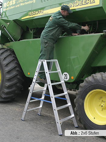 KRAUSE STABILO Stufen-Doppelleiter / 2x6 Stufen / gemäß TRBS 2121-2