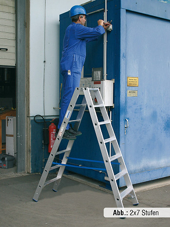 KRAUSE STABILO Stufen-Doppelleiter / 2x6 Stufen / gemäß TRBS 2121-2